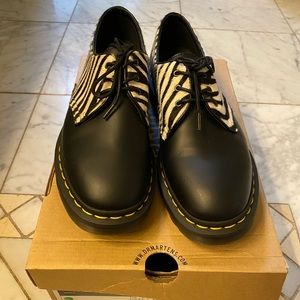 Dr Marten zebra print shoe